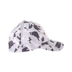 Pine Kids Cotton Blend Woven Summer Cap Camouflage & Alphabet Print Grey - Diameter 52 cm