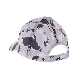 Pine Kids Cotton Blend Woven Summer Cap Camouflage & Alphabet Print Grey - Diameter 52 cm