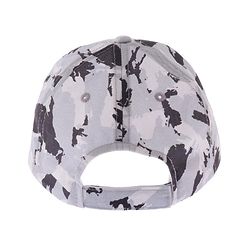 Pine Kids Cotton Blend Woven Summer Cap Camouflage & Alphabet Print Grey - Diameter 52 cm