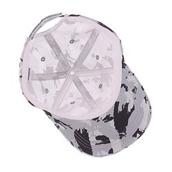 Pine Kids Cotton Blend Woven Summer Cap Camouflage & Alphabet Print Grey - Diameter 52 cm