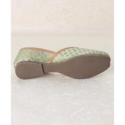 Pine Kids Ethnic Wear Mojaris - Sea Green