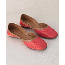 Pine Kids Ethnic Wear Mojaris - Sea Green