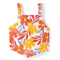 Pine Kids Cotton Knit Sleeveless Top Floral Print - Multicolor