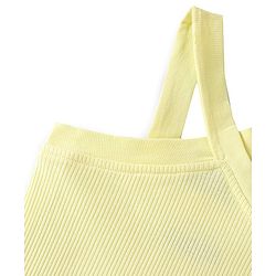 Pine Kids Cotton Knit Sleeveless Solid Color Top - Tender Yellow