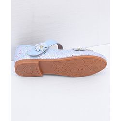 Pine Kids Velcro Closure Ballerina With Floral Applique - Pink