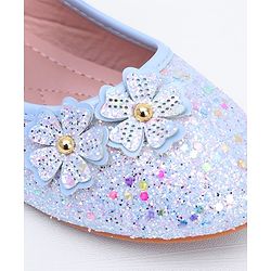Pine Kids Velcro Closure Ballerina With Floral Applique - Pink