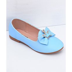 Pine Kids Slip On Ballerina With Bow Applique - Blue