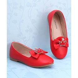 Pine Kids Slip On Ballerina With Bow Applique - Blue