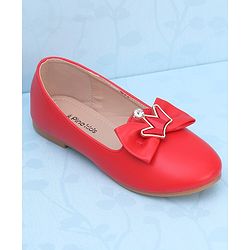 Pine Kids Slip On Ballerina With Bow Applique - Blue