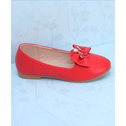 Pine Kids Slip On Ballerina With Bow Applique - Blue