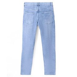 Pine Kids Cotton Rich Full Length Stretchable Denim Ripped and Washed - Ice Blue