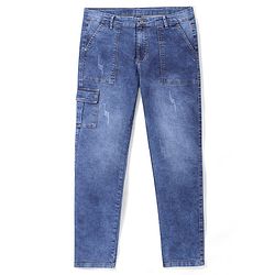 Pine Kids Full Length Denim Washed Jeans - Blue