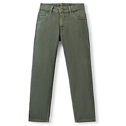 Pine Kids Denim Full Length Washed Jeans - Olive Green