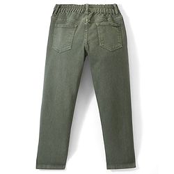 Pine Kids Denim Full Length Washed Jeans - Olive Green