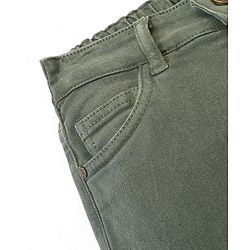 Pine Kids Denim Full Length Washed Jeans - Olive Green