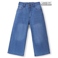 Pine Kids Denim Woven Ankle Length Washed Jeans - Blue