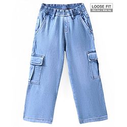 Pine Kids Full Length Washed Denim Jeans - Light Blue