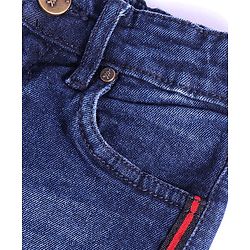 Pine Kids Mid Thigh Length Denim Washed Shorts - Blue