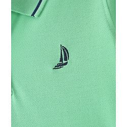 Pine Kids Cotton Knit Half Sleeves Polo T-Shirt Boat & No. 32 Embroidery - Spring Bud