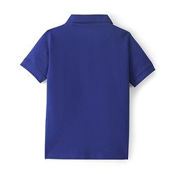 Pine Kids Knit Half Sleeves T-Shirt Solid Colour- Blue