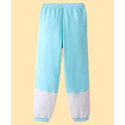 Pine Kids 100% Cotton Terry Knit Full Length Lounge Pant Text Print - Tanager Turquoise