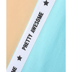 Pine Kids 100% Cotton Terry Knit Full Length Lounge Pant Text Print - Tanager Turquoise