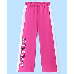 Pine Kids Cotton Terry Full Length Track Pant Legendary Printed - Rose Violet