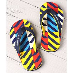 Pine Kids Slip On Flip Flops Stripe Design - Multicolour
