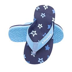 Pine Kids Slip Ons Flip Flops with Star Design- Navy Blue