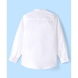 Pine Kids Full Sleeves Party Shirt Solid Colour - White