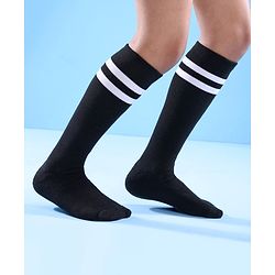 Pine Active  Knee  Length Football Socks Striped- Black