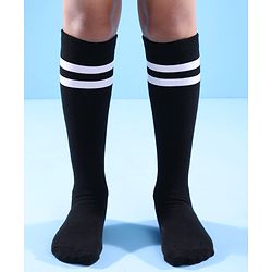 Pine Active  Knee  Length Football Socks Striped- Black