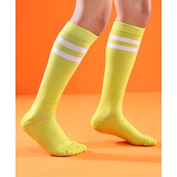 Pine Active Cotton Lycra Knit Knee Length Football Socks - Green