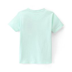 Pine Kids Single Jersey Knit Half Sleeves T-Shirt & Shorts Set Palm Tree Print  Blue & Orange