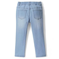 Pine Kids Denim Woven Full Length Washed Jeans Solid Colour - Ice Blue