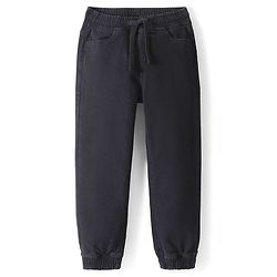 Pine Kids Denim Woven Full Length Washed Jeans- Black