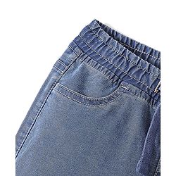 Pine Kids Denim Woven Full Length Washed Jeans- Mid Wash Blue