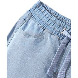 Pine Kids Denim Woven Full Length Washed Jeans-Ice Blue