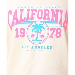 Pine Kids Cotton Half Sleeves T-Shirt California Print - Snow White