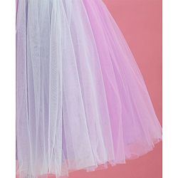 Pine Kids Half Sleeves Party Frock With Sequin Detailing - Pink