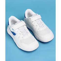 Pine Kids Sneakers Shoes with Velcro Closure - White