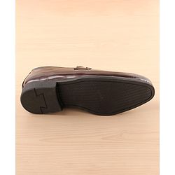 Pine Kids Slip On Party Wear Shoes - Dark Brown