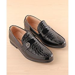 Pine Kids Slip On Party Wear Shoes - Black