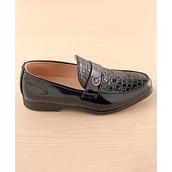 Pine Kids Slip On Party Wear Shoes - Black