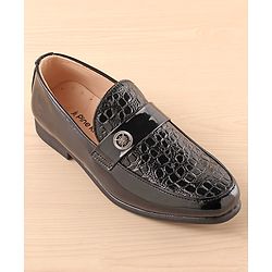 Pine Kids Slip On Party Wear Shoes - Black