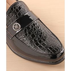 Pine Kids Slip On Party Wear Shoes - Black