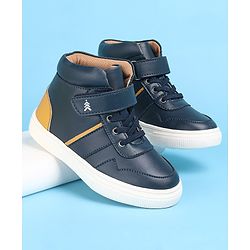 Pine Kids Color Block Casual Shoes with Velcro Closure - White