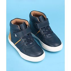 Pine Kids Color Block Casual Shoes with Velcro Closure - White