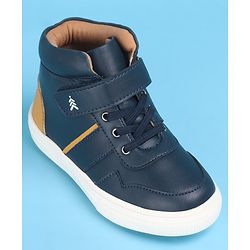 Pine Kids Color Block Casual Shoes with Velcro Closure - White