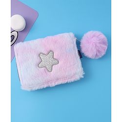 Pine Kids Fur Wallet With Small Star Patch - Multi Colour